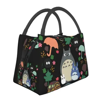 Изготовленные на заказ сумки для ланча My Neighbor Totoro, мужские и женские сумки-охладители, термоизолированный ланч-бокс для работы, пикника или путешествий