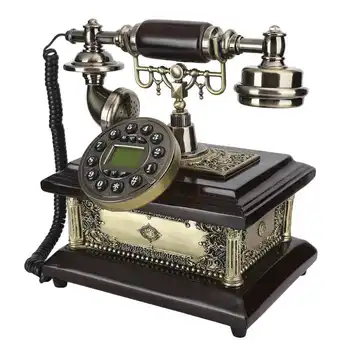 Кнопка Винтажного стационарного телефона с кнопочным набором номера Антикварные телефоны Стационарный телефон для офиса, дома, отеля, выполненный в европейском стиле
