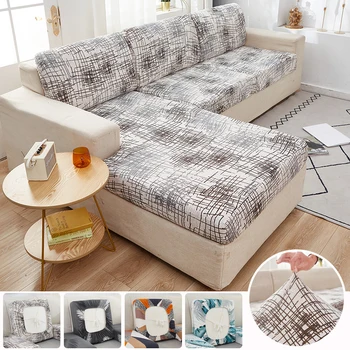 Эластичные чехлы для диванных подушек с принтом, чехлы-протекторы, замена ткани, домашний декор, Эластичные чехлы для диванов, диван 1234-seat