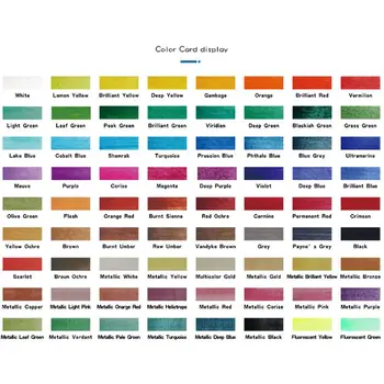 72-Цветная Сплошная Акварельная краска, набор из 3 кистей, Портативный металлический кейс, Инструмент для рисования для начинающих студентов