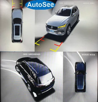 2015-2017 подходит для оригинального OEM-монитора для автомобиля Volvo XC60, 360-градусной камеры, панорамного объемного обзора с высоты птичьего полета, системы помощи при парковке DVR