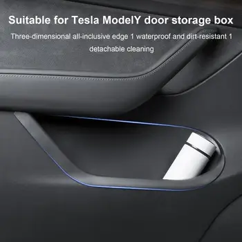 Для Tesla Model Y Ящик для хранения дверей автомобиля Для дверной прорези модели Y, Боковая организация хранения для салона передней/задней двери автомобиля