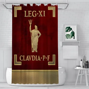 Особенности Занавески для душа из водонепроницаемой ткани Древних римлян, креативный декор для ванной комнаты с крючками, аксессуары для дома