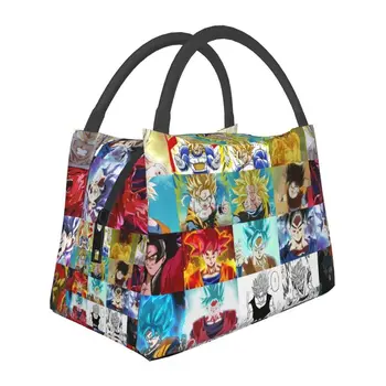 Сон Гоку из Японского аниме Изолированная сумка для ланча для женщин, Портативный Кулер, Термобокс для Бенто, Офис в больнице