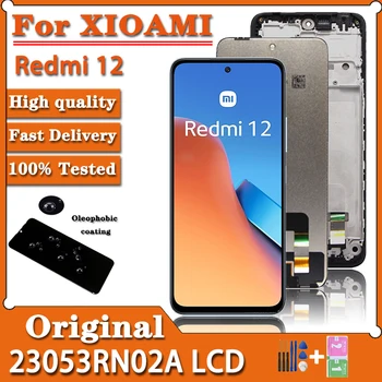 Оригинал для Xiaomi Redmi 12 LCD 23053RN02A Дисплей С Сенсорным Экраном Дигитайзер В Сборе для Redmi12 Замена Запасных Частей Дисплея
