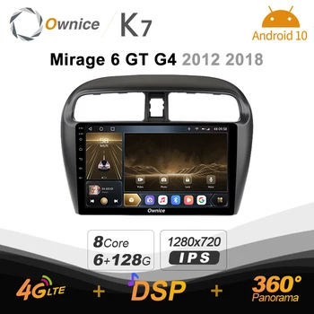 720P K7 6G + 128G 720P Android 10,0 Автомагнитола для Mitsubishi Mirage 6 GT G4 2012 2018 2din 4G LTE 5G Wifi авторадио 360 SPDIF
