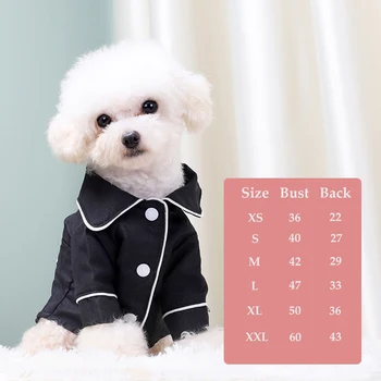 Черная пижама для собак, осенне-зимняя рубашка для щенков, пижамы, цветочный комбинезон для домашних животных, Элегантная одежда для котенка для домашних животных для чихуахуа Йоркшир