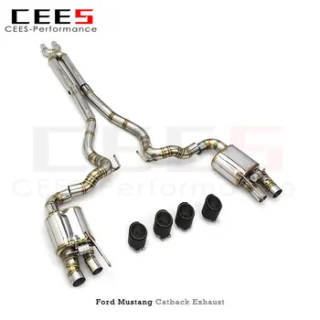 Выхлопная система CEES Catback для Ford Mustang 5.0L 2011-2019, Производительность тюнинга выхлопной системы автомобиля из нержавеющей стали, отвод выхлопной трубы