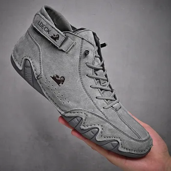 Новая Повседневная обувь Мужские Кроссовки 2023 Мужские Кроссовки с высоким берцем Зимние Теплые Дизайнерские Модные Лоферы На шнуровке Мужские Ботинки