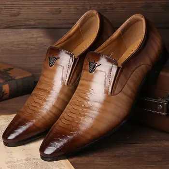 Модная Мужская Официальная Обувь, Кожаная Повседневная Обувь В Деловом Стиле, Высококачественная Мужская Модельная Офисная Роскошная Обувь, Мужские Дышащие Оксфорды 38-48