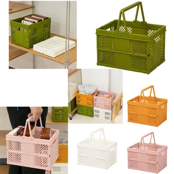 Складная корзина для пикника на открытом воздухе, коробка-органайзер для хранения, корзина для покупок в супермаркете, Японская корзина для овощей, портативная #t2g