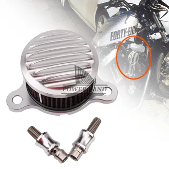Серебристые комплекты воздухоочистителя Rough Crafts на заказ + система впускных фильтров для 2004-2014 Harley Sportster 883 04-14 XL 1200