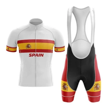 Команда Испании 2023 Новый Летний Комплект велосипедной майки с коротким рукавом Быстросохнущая Горная Велосипедная одежда Мужская Гоночная Велосипедная одежда Ropa Ciclismo