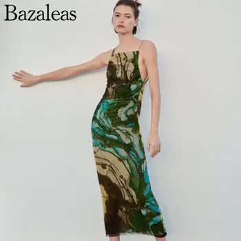 2023 элегантные женские платья Летнее праздничное платье Миди с открытой спиной и цветочным принтом вечерние платья